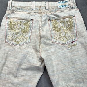 COOGI Vintage Jeans Mens Size 38 Y2K Light Wash Multicolor 90s Embroidered